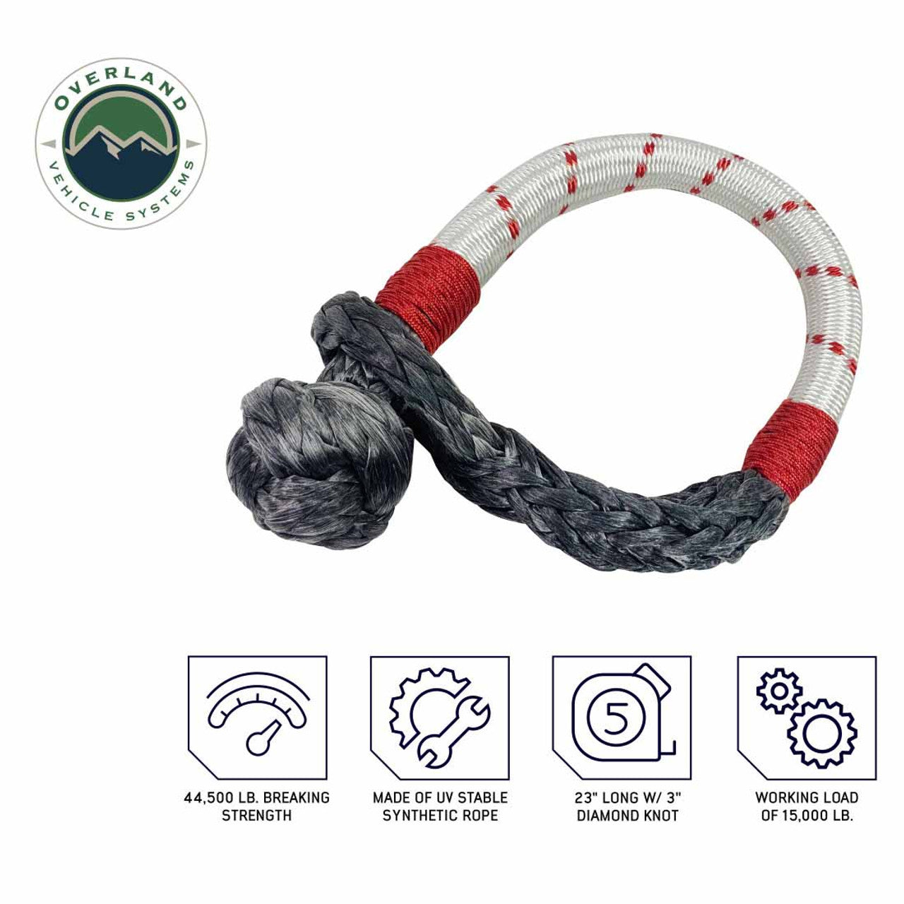 Overland Vehicle Systems Recovery Ring and Soft Shackle Combo Pack - 41,000 lb.