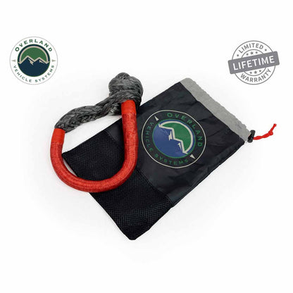 Overland Vehicle Systems Soft Shackle Recovery Ring Combo Pack - 45,000 lb - Black