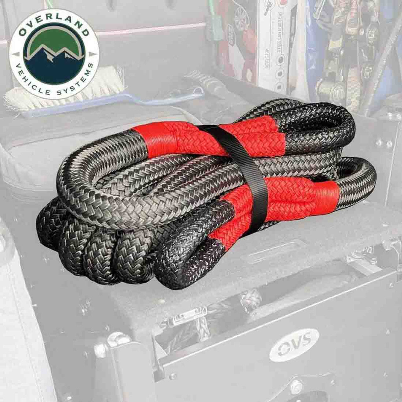 Overland Vehicle Systems Brute Kinetic Recovery Rope 1 1/2 Inch x 30 Foot With Storage Bag
