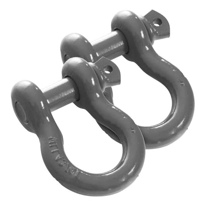 Overland Vehicle Systems Recovery Shackle D-Ring 3/4 Inch 4.75 Ton Grey