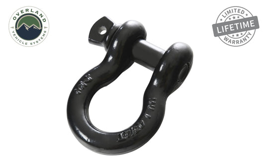 Overland Vehicle Systems Recovery Shackle 3/4 4.75 Ton Black