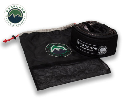 Overland Vehicle Systems Tree Saver Tow Strap 40,000 lb. Gray With Storage Bag