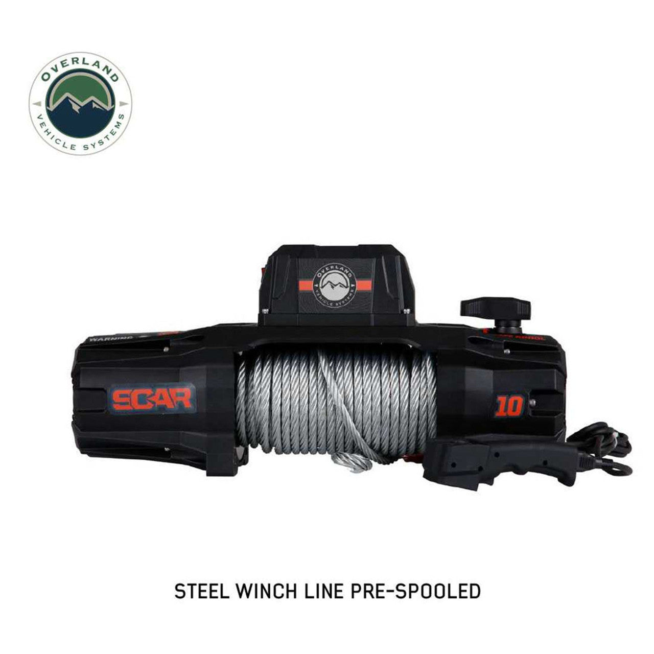 Overland Vehicle Systems SCAR 10 Winch – 10,000 lb (Steel Cable & Wireless Remote)