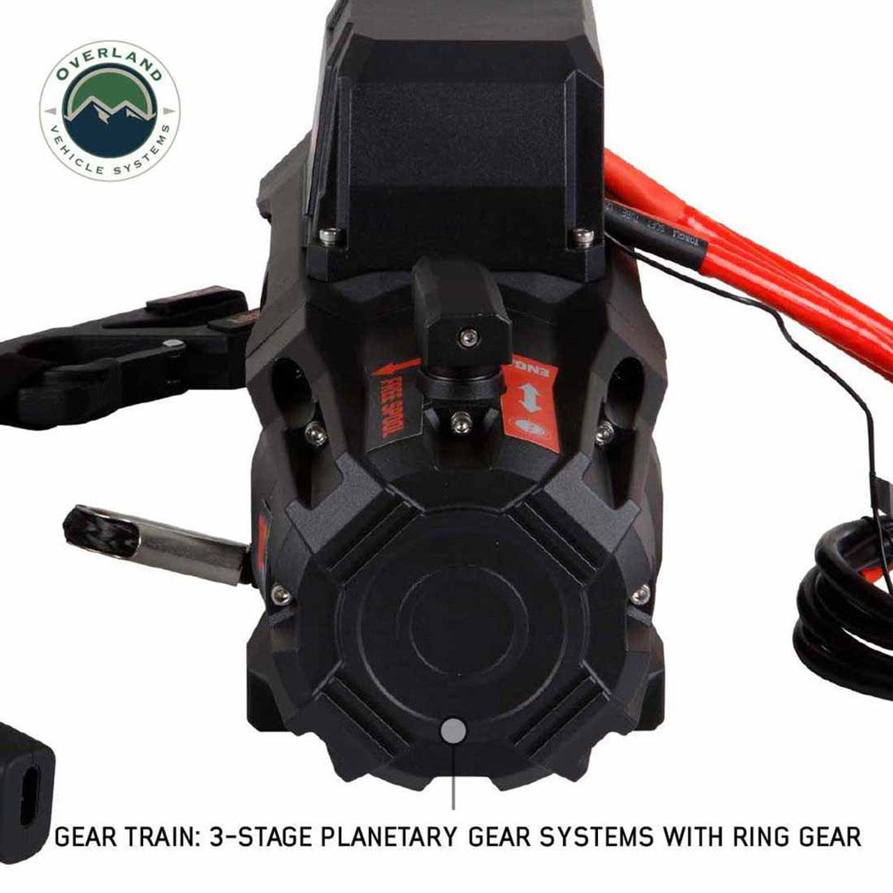 Overland Vehicle Systems SCAR 10P Winch – 10,000 lb (Synthetic Rope & Wireless Remote)