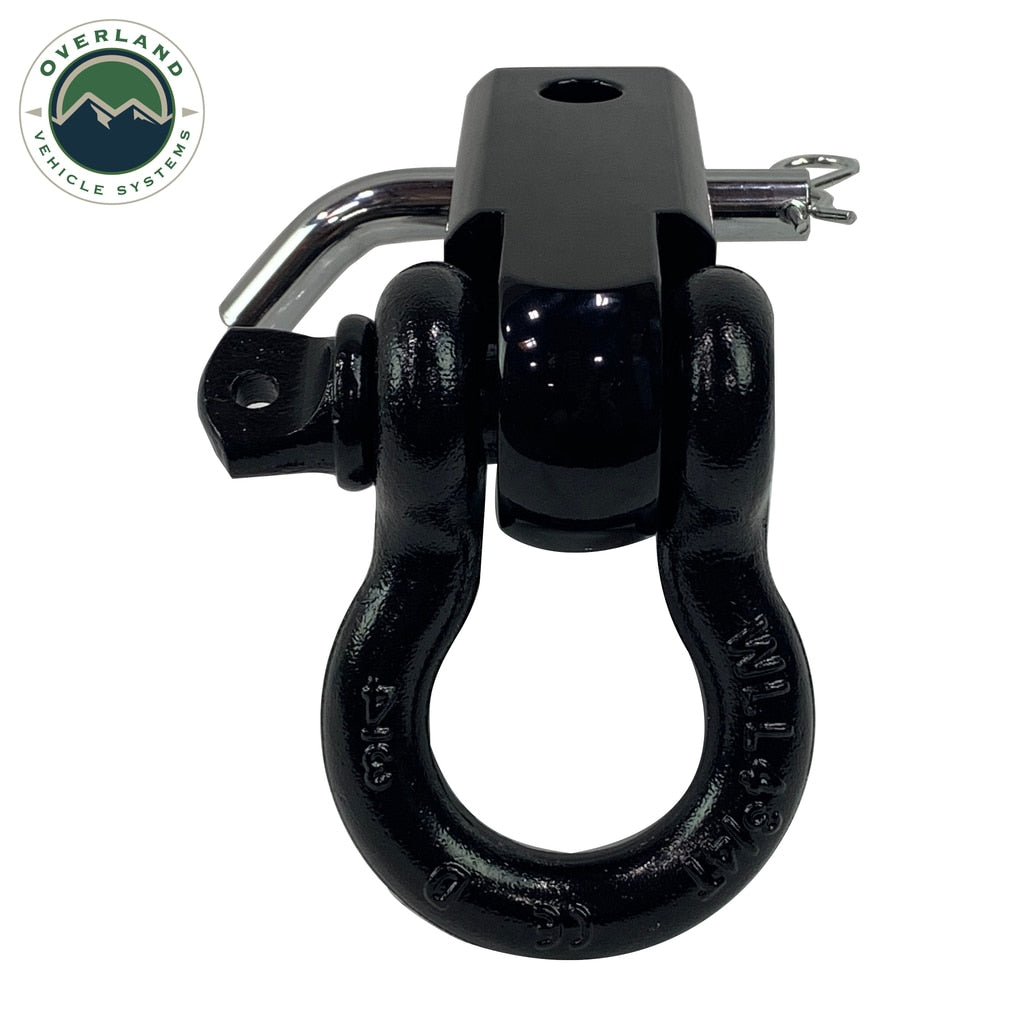 Overland Vehicle Systems Receiver Hitch D-Ring Receiver Mount Recovery Shackle