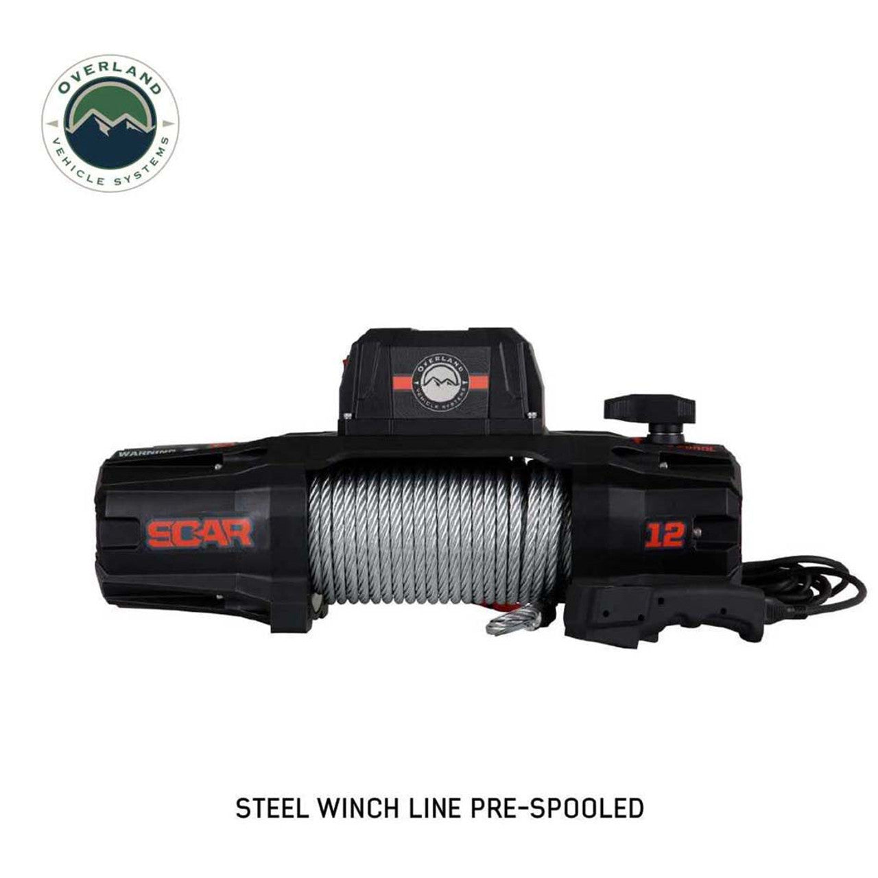 Overland Vehicle Systems SCAR 12 Winch – 12,000 lb (Steel Cable & Wireless Remote)