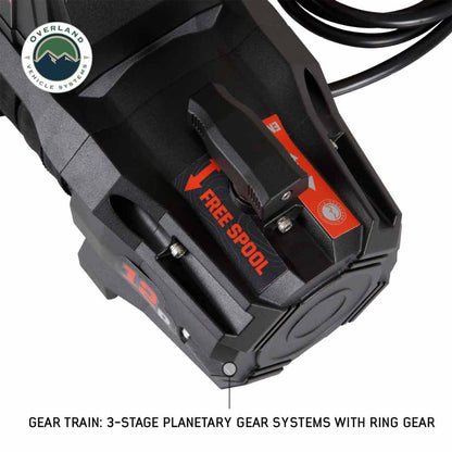 Overland Vehicle Systems SCAR 12P Winch – 12,000 lb (Synthetic Rope & Wireless Remote)
