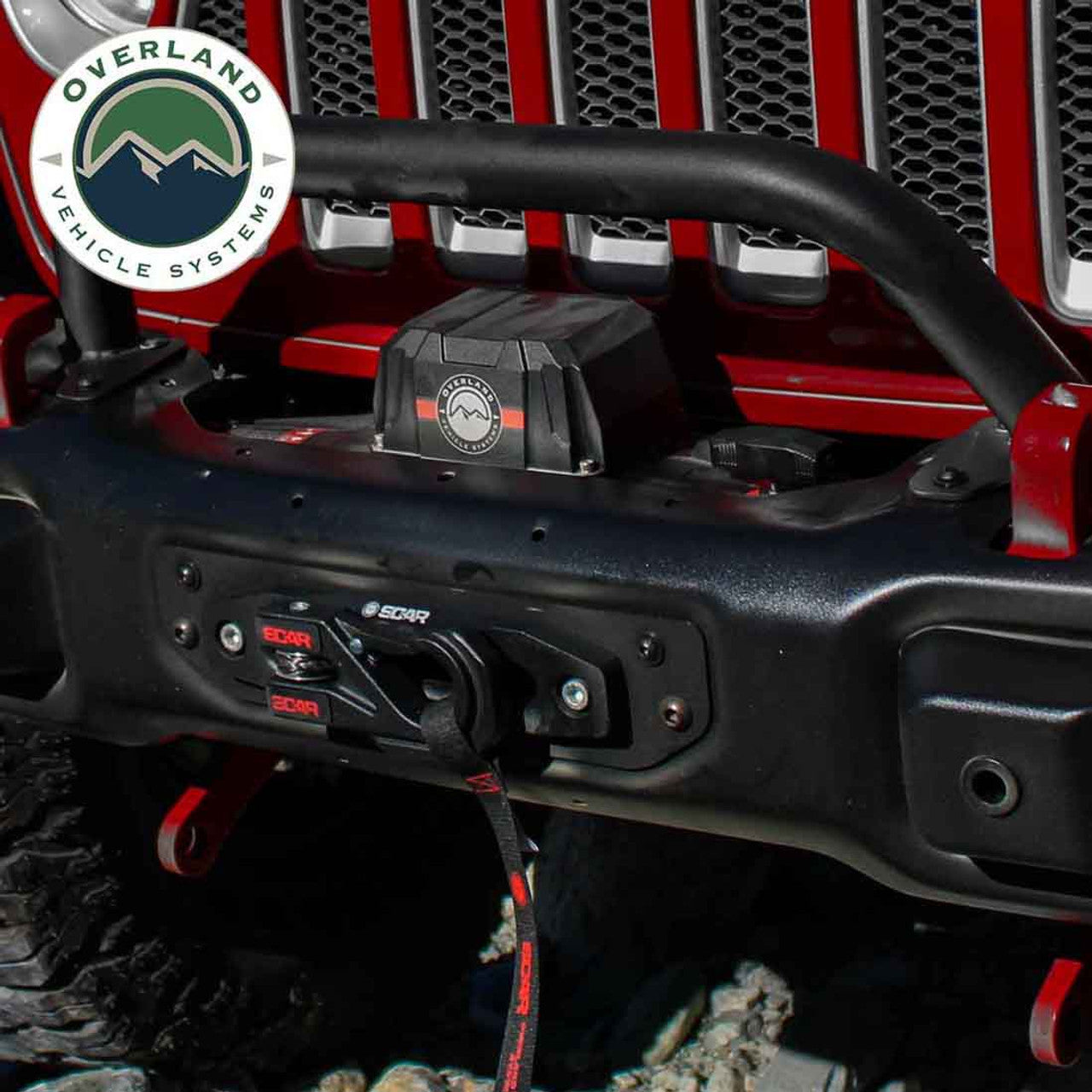 Overland Vehicle Systems SCAR 12P Winch – 12,000 lb (Synthetic Rope & Wireless Remote)