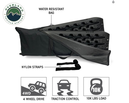 Overland Vehicle Systems Recovery Ramps for 4WDs Gray/Black Universal + Storage Bag