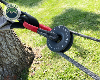 Overland Vehicle Systems Recovery Snatch Ring 4.00 41,000 lb. Gray With Storage Bag