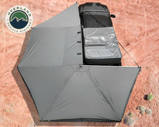 Overland Vehicle Systems Nomadic Awning 270 Degree - Driver Side Dark Gray