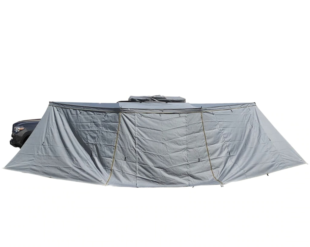Overland Vehicle Systems Nomadic Awning 270 Degree - Passenger Side Dark Gray Awning