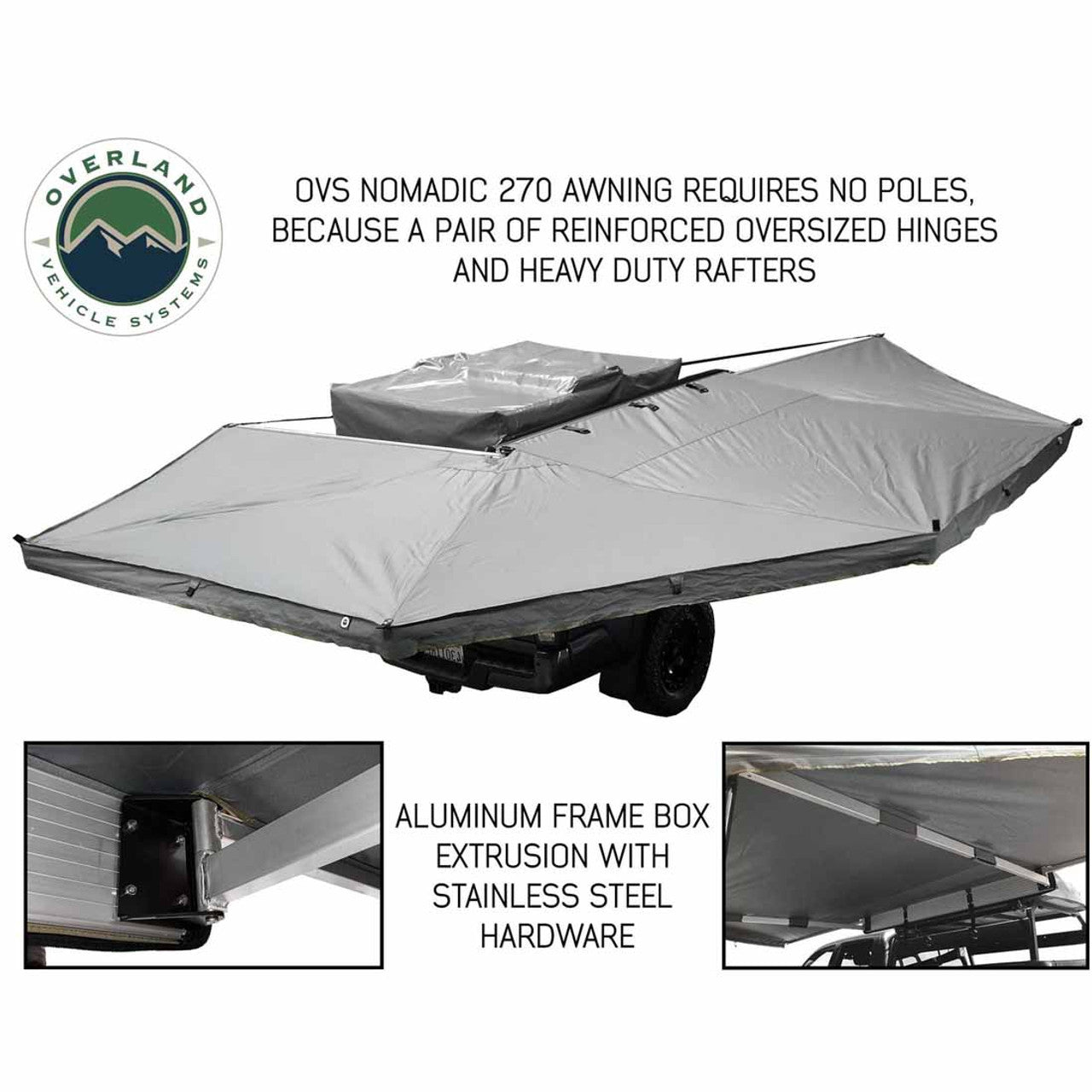 Overland Vehicle Systems Nomadic Awning 270 Awning with Walls Passenger