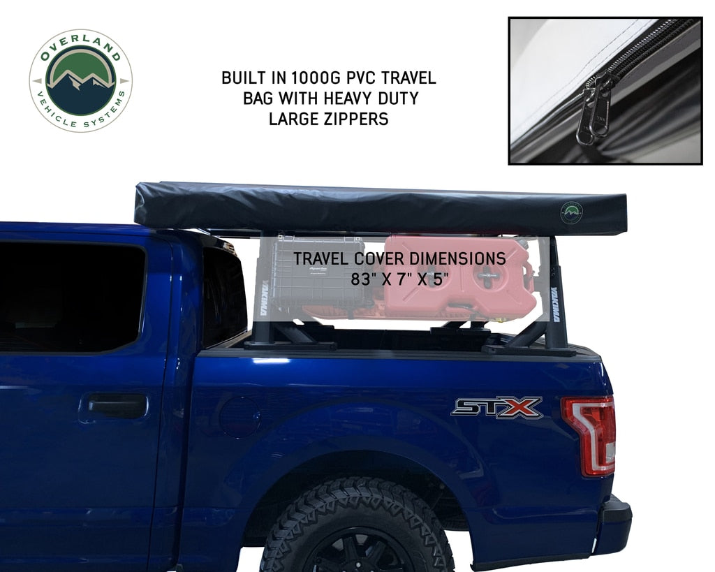 Overland Vehicle Systems 270 Degree Awning Free Standing - Nomadic 270 LT - Dark Gray