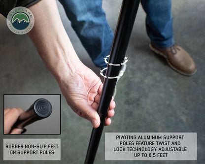 Overland Vehicle Systems 270 Degree Awning Free Standing - Nomadic 270 LT - Dark Gray