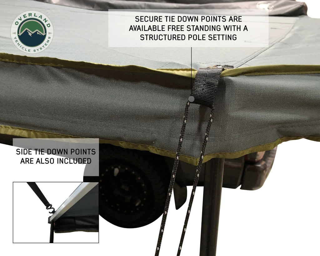 Overland Vehicle Systems 270 Degree Awning Free Standing - Nomadic 270 LT - Dark Gray