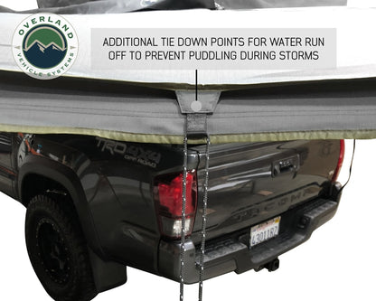 Overland Vehicle Systems Nomadic 180 Degree Freestanding Awning – Dark Gray w/ Black Travel Cover