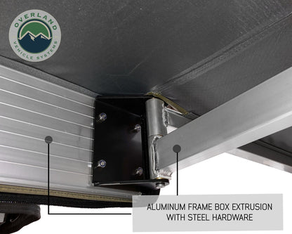 Overland Vehicle Systems Nomadic 180 Degree Freestanding Awning – Dark Gray w/ Black Travel Cover