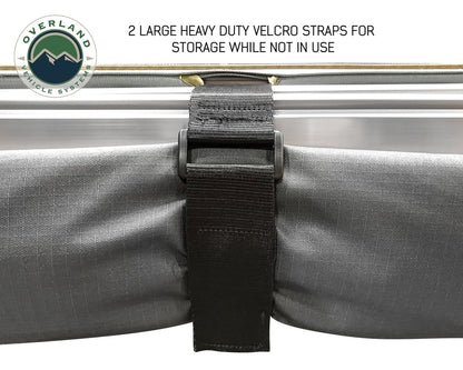 Overland Vehicle Systems Nomadic 180 Degree Freestanding Awning – Dark Gray w/ Black Travel Cover
