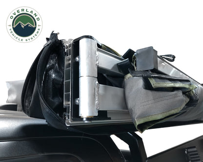 Overland Vehicle Systems Nomadic 180 Degree Freestanding Awning – Dark Gray w/ Black Travel Cover