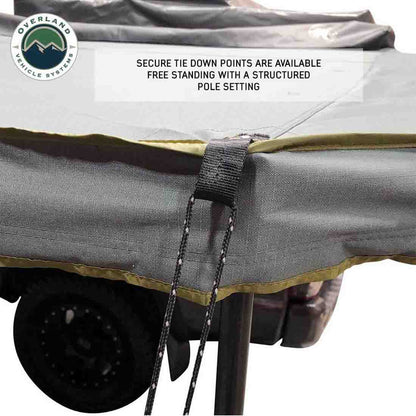 Overland Vehicle Systems HD Nomadic 180 LTE Awning – Grey / Green w/ Black Travel Cover