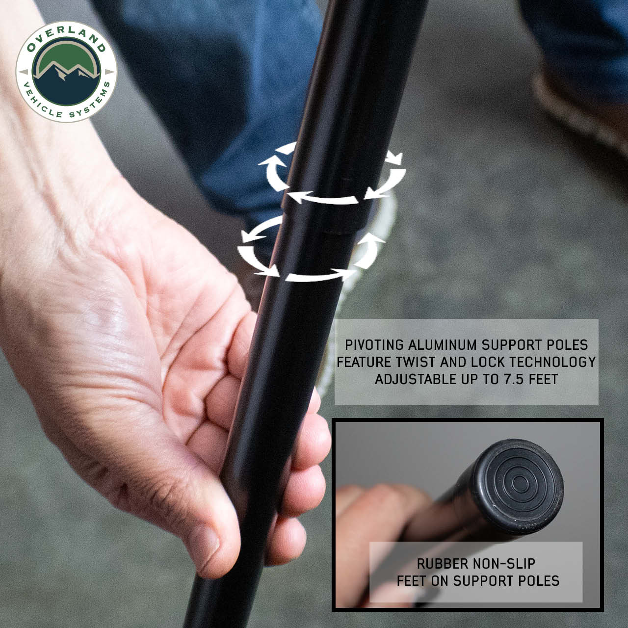 Overland Vehicle Systems Nomadic 270 LTE Driver Side 270 Degree Awning Premium