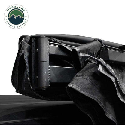 Overland Vehicle Systems XD Nomadic 270 - Awning W/Lights and Black Out , Driver Side, Black Body, Black Trim and Black Travel Cover