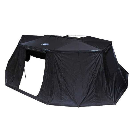 Overland Vehicle Systems XD Nomadic 270 - Awning Wall 1 W/Black Out, Driver Side, Black Body, Black Trim W/Storage Bag