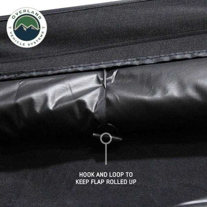 Overland Vehicle Systems XD Nomadic 270 - Awning Wall 1 W/Black Out, Driver Side, Black Body, Black Trim W/Storage Bag