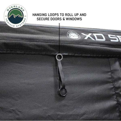 Overland Vehicle Systems XD Nomadic 270 - Awning Wall 1 W/Black Out, Driver Side, Black Body, Black Trim W/Storage Bag
