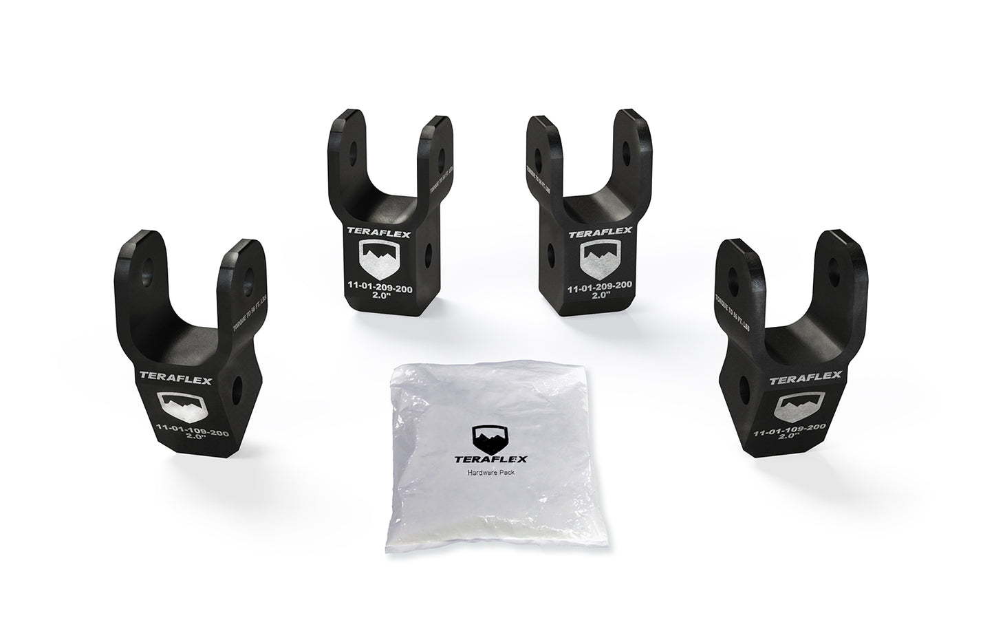 TeraFlex JL Shock Extension Kit Front & Rear 2-2.5 Inch Lift