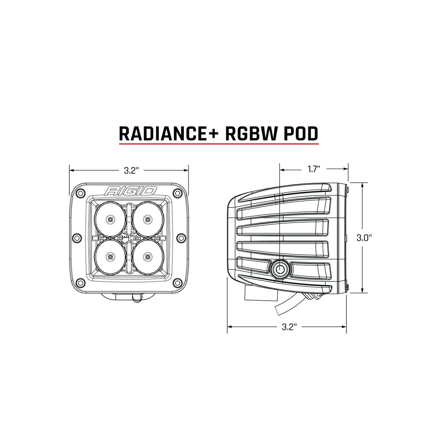 RIGID Industries Radiance Plus Pod RGBW Pair