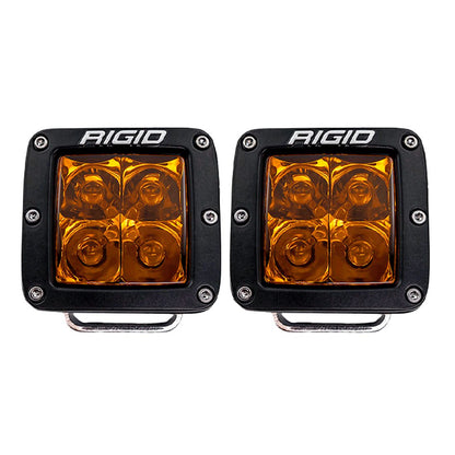 Rigid Industries D-Series Spot with Amber PRO Lens Pair