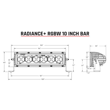 RIGID Industries Radiance Plus 10 Inch RGBW Light Bar