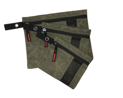 Overland Vehicle Systems Waxed Canvas - Small Size Utility Bags with Pockets