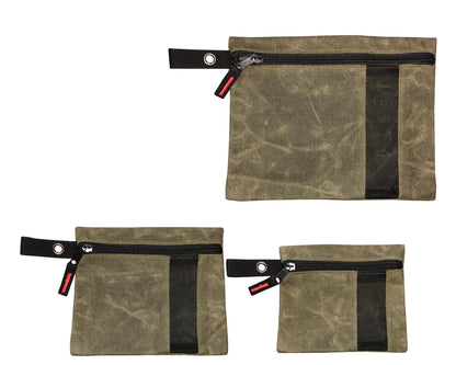Overland Vehicle Systems Waxed Canvas - Small Size Utility Bags with Pockets