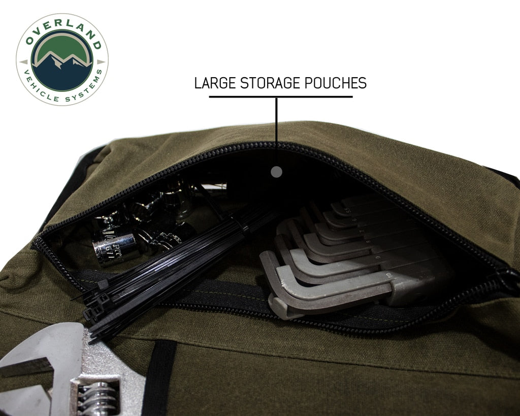 Overland Vehicle Systems Rolled General Tool Storage Bag - Waxed Canvas