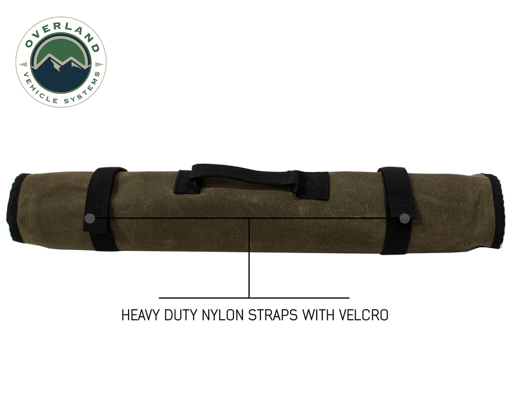 Overland Vehicle Systems Rolled Socket Organizer Storage Bag - #16 Waxed Canvas