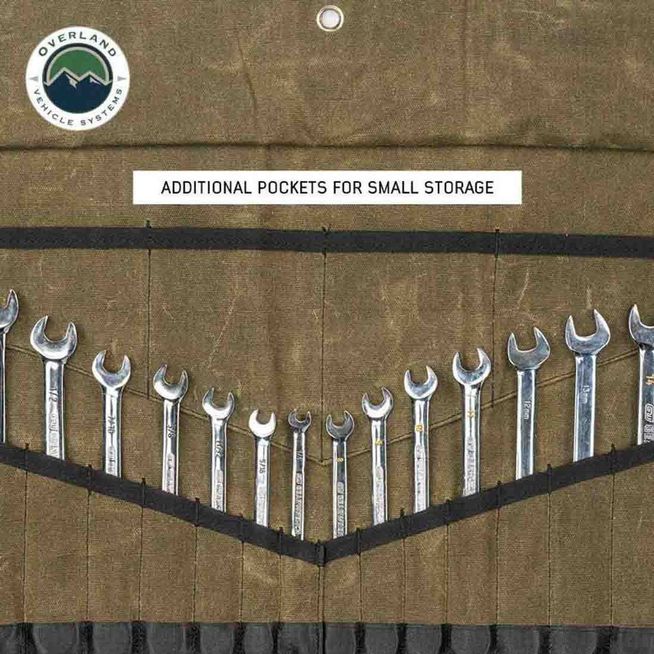 Overland Vehicle Systems Large Wrench Tool Roll (24 Slot) Number 16 Waxed Canvas