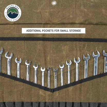 Overland Vehicle Systems Large Wrench Tool Roll (24 Slot) Number 16 Waxed Canvas