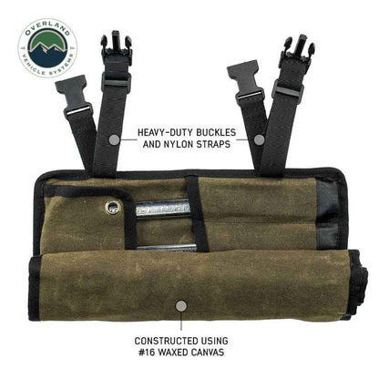 Overland Vehicle Systems Large Wrench Tool Roll (24 Slot) Number 16 Waxed Canvas