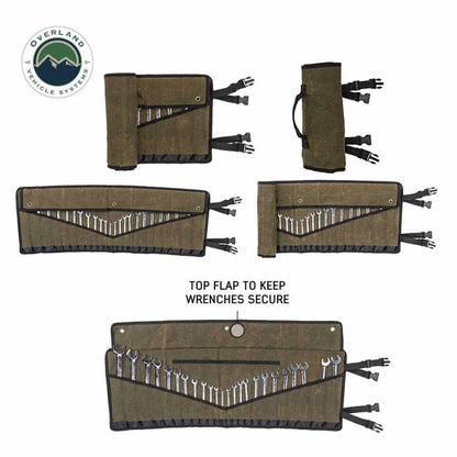 Overland Vehicle Systems Large Wrench Tool Roll (24 Slot) Number 16 Waxed Canvas