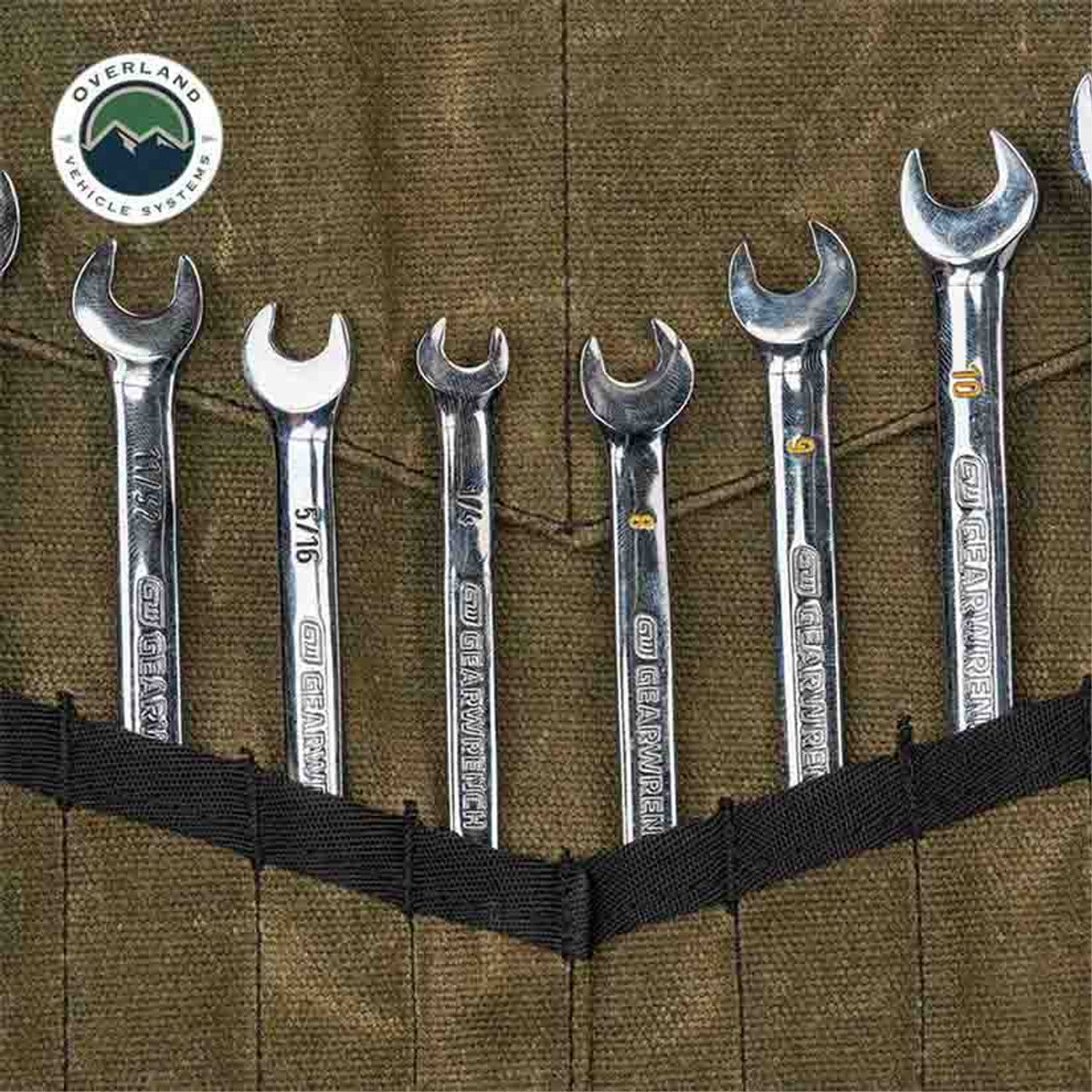 Overland Vehicle Systems Large Wrench Tool Roll (24 Slot) Number 16 Waxed Canvas