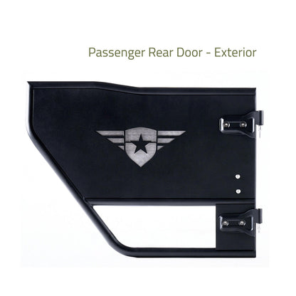 Combat Off Road Jeep JLU Wrangler Tube Doors - Rear Pair