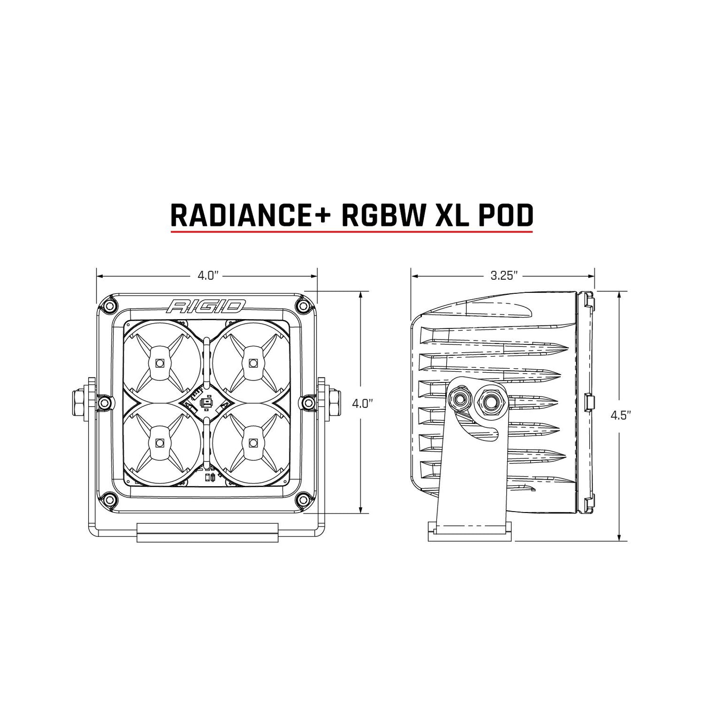 RIGID Industries Radiance Plus Pod XL RGBW Pair