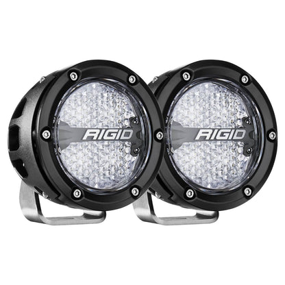 Rigid Industries 360-Series 4 Inch Off-Road Lamp Diffused Beam RGBW Backlight Set of 2
