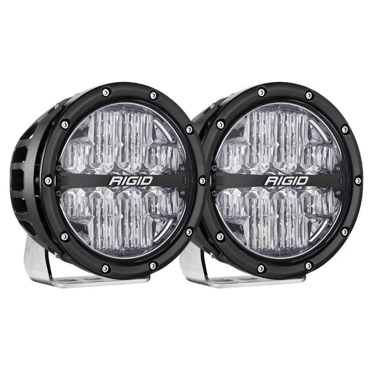Rigid Industries 360-Series 6 Inch Off-Road Lamp Drive Beam RGBW Backlight Set of 2