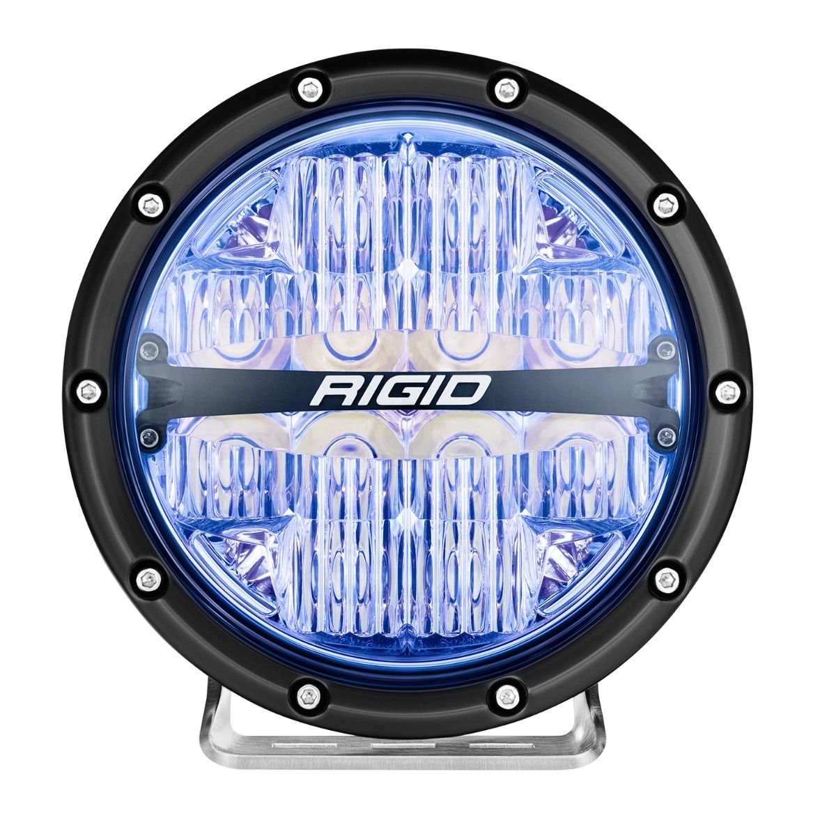 Rigid Industries 360-Series 6 Inch Off-Road Lamp Drive Beam RGBW Backlight Set of 2