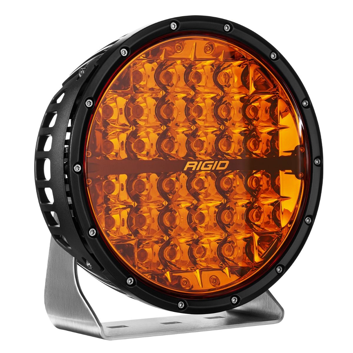 Rigid Industries 360-Series 9 Inch Off-Road Lamp Spot Beam Amber Lens Single