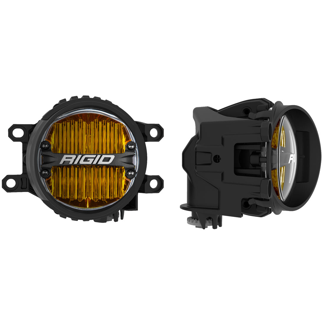 RIGID Industries Toyota Fog Mount Kit For 10-20 Tundra/4Runner 16-20 Tacoma With 1 Set 360-Series 4.0 Inch SAE Yellow Lights